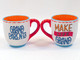 Two sided mug with loving quote: Grandparents make life grand!