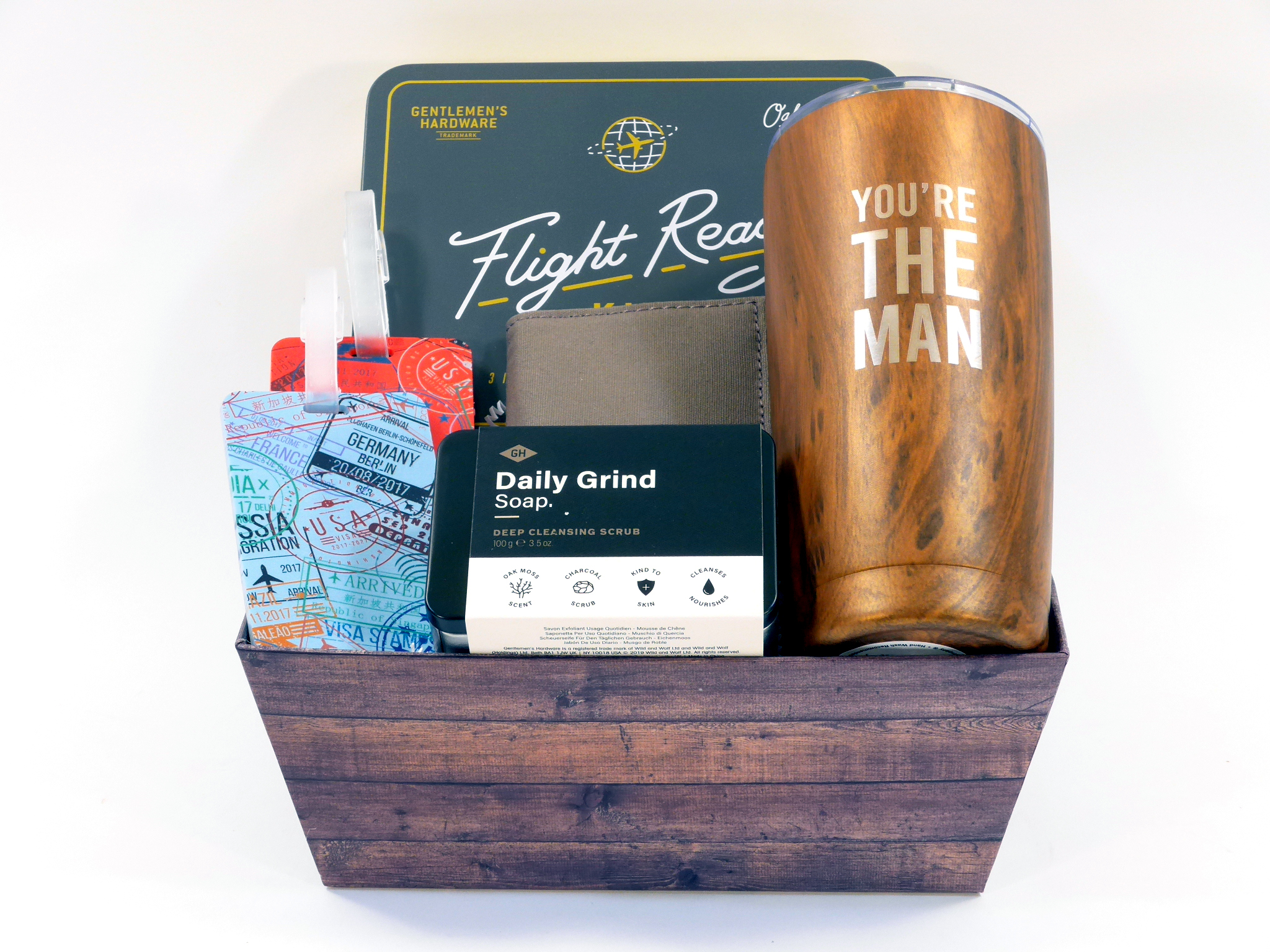 Flight Ready Travel Gift Basket for Men