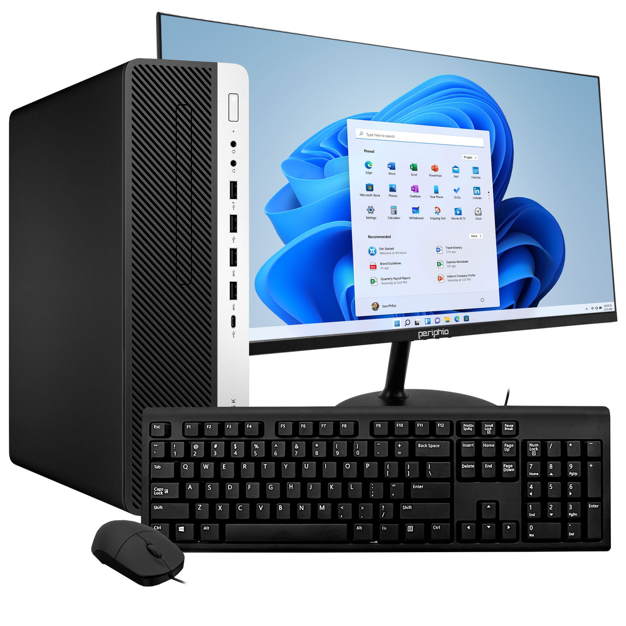 HP EliteDesk Core i5-4世 モニター+キーボードPCセット HP Refurbished EliteDesk 800 G4 Desktop Computer Kit - Intel Core