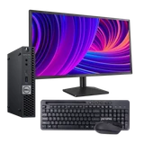 Dell OptiPlex 7060 Micro Desktop Bundle: Intel Hexa Core i7 (8th Gen), 16GB RAM, 1TB SSD, Windows 11 Pro + Renewed 24-inch Monitor, Wireless Mouse and Keyboard