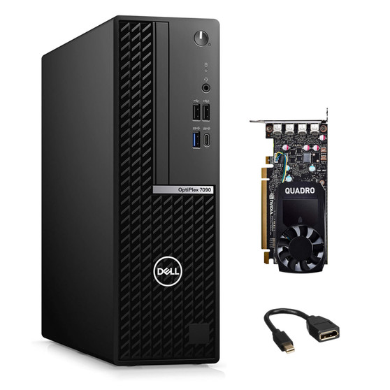 "The Creative" - Refurbished Dell OptiPlex 7090 Desktop, Intel Hexa Core i5 (10th Gen), NVIDIA Quadro P620 Graphics, 32GB RAM, 1TB SSD, Windows 11 Pro, WiFi + Bluetooth