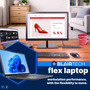 "The Workstation" - BlairTech Flex Laptop Dual Display Desktop Workstation - Intel i7, 32GB RAM, 500GB SSD, Windows 11 Pro, 24" Renewed Monitor, 100W USB-C Hub, New Wireless Keyboard and Mouse Bundle