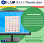 BlairTech Desktop Computer PC - Essential Series - Intel Core i5, 8GB RAM, 128GB SSD, WiFi 6, Bluetooth, HDMI, DisplayPort - 22-inch Monitor w/ Mouse & Keyboard - Powered by Google ChromeOS Flex