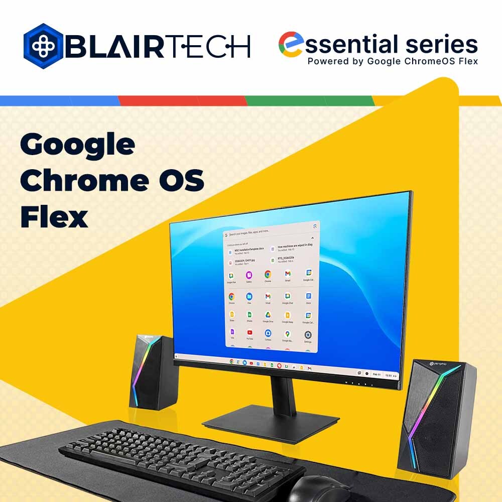 Google ChromeOS Flex Essential Series desktop setup