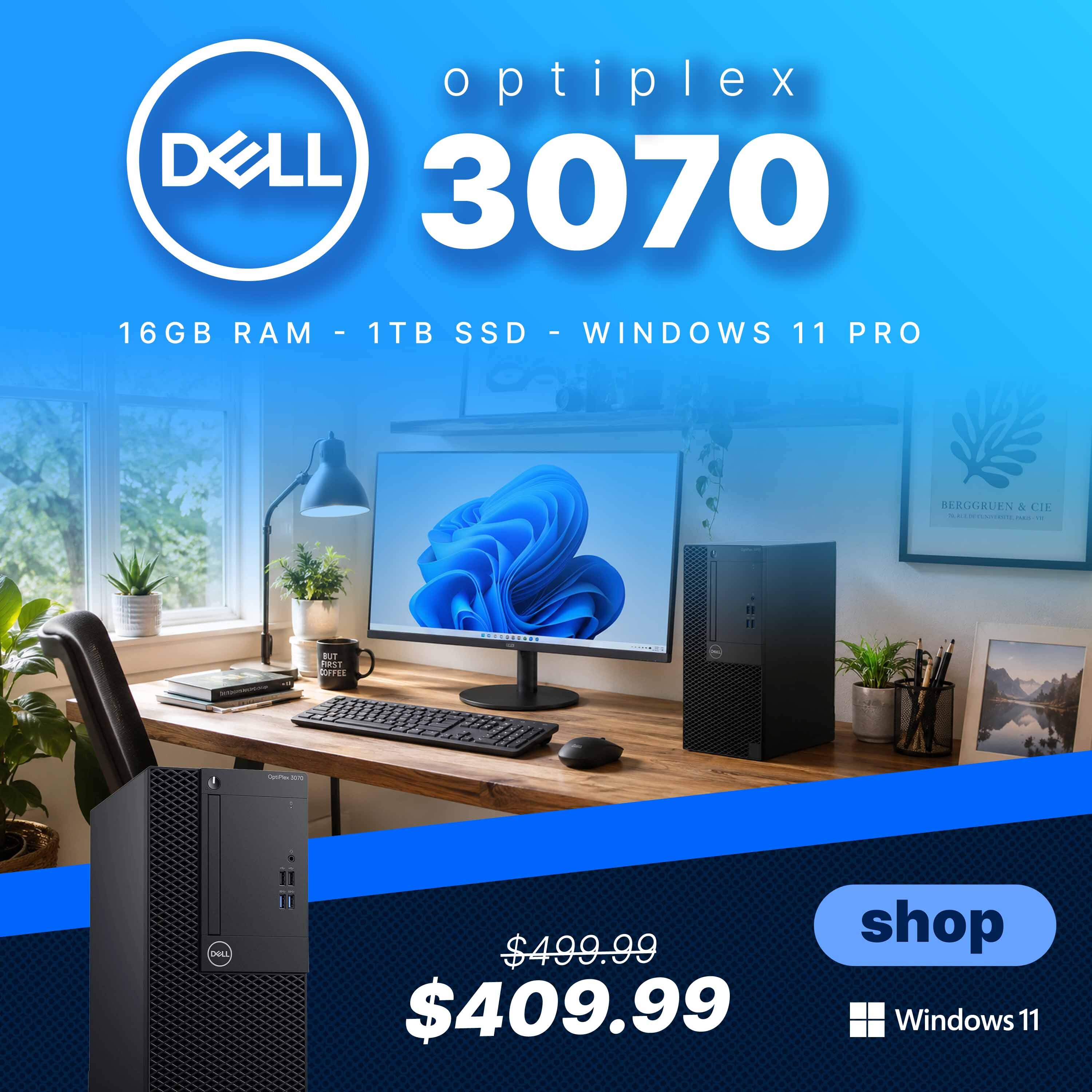 Get the Renewed Dell OptiPlex 3070 Desktop Tower - now only $409.99!