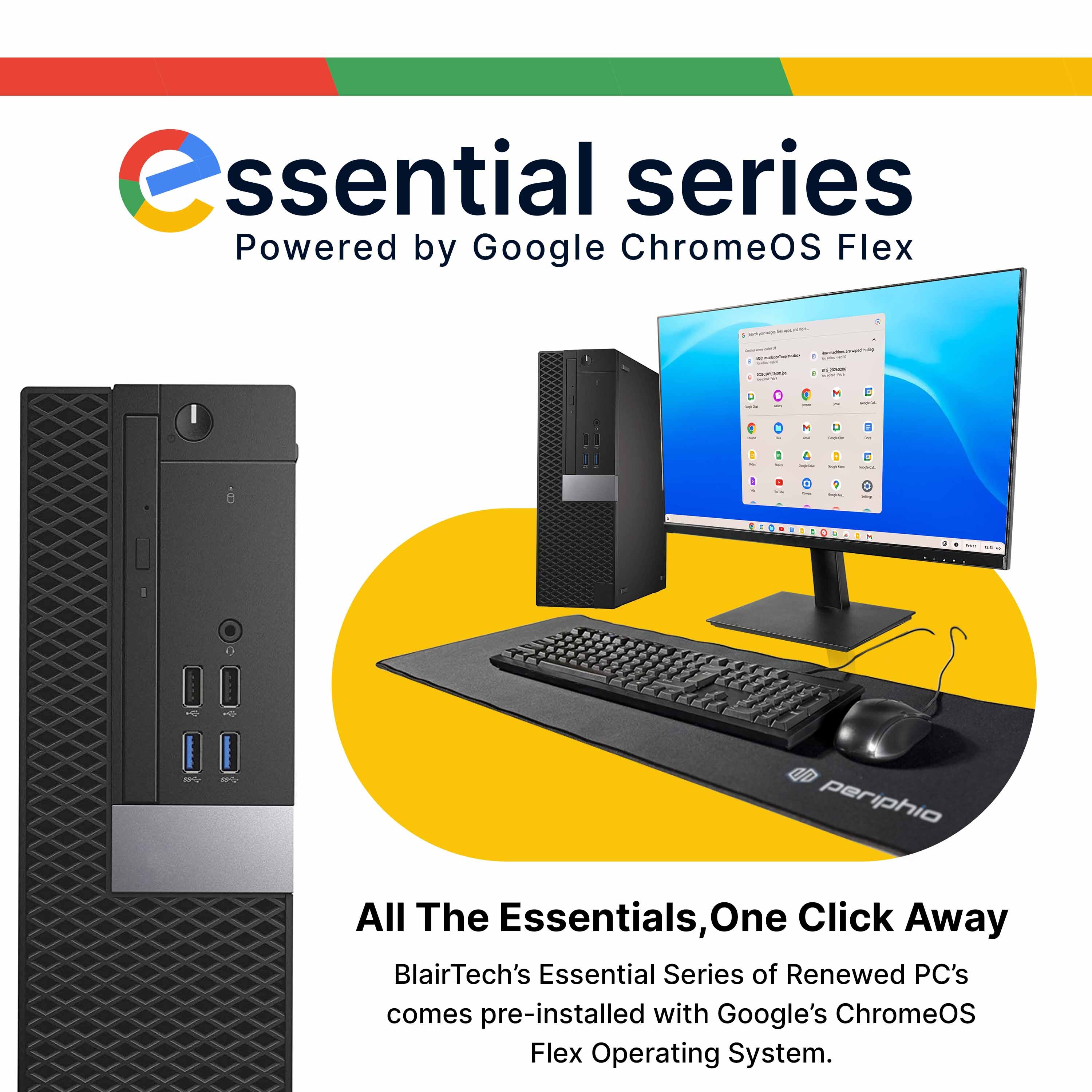 BlairTech Desktop Computer PC Essential Series