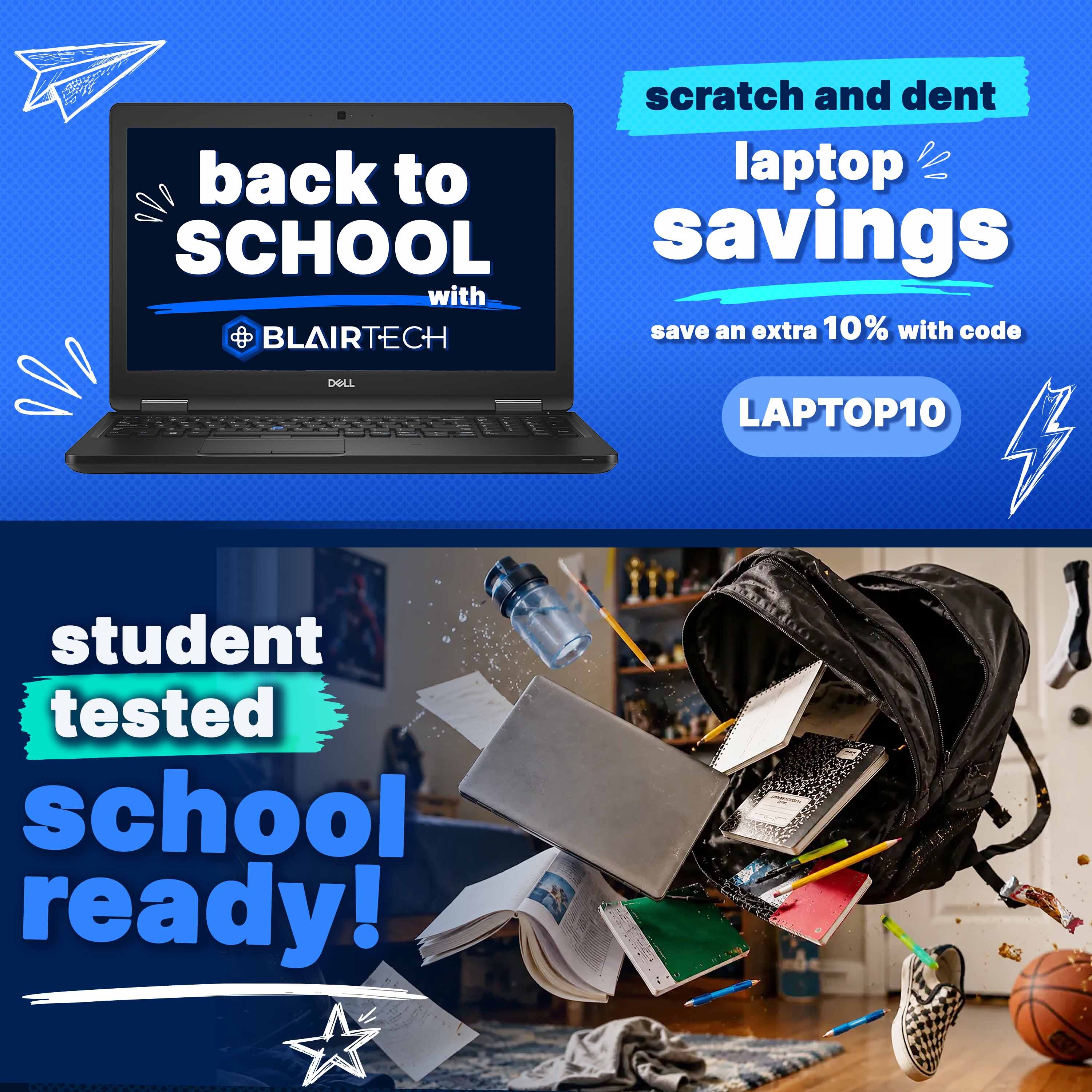 Back to School Scratch and Dent Laptop Savings + Extra 10% Off
