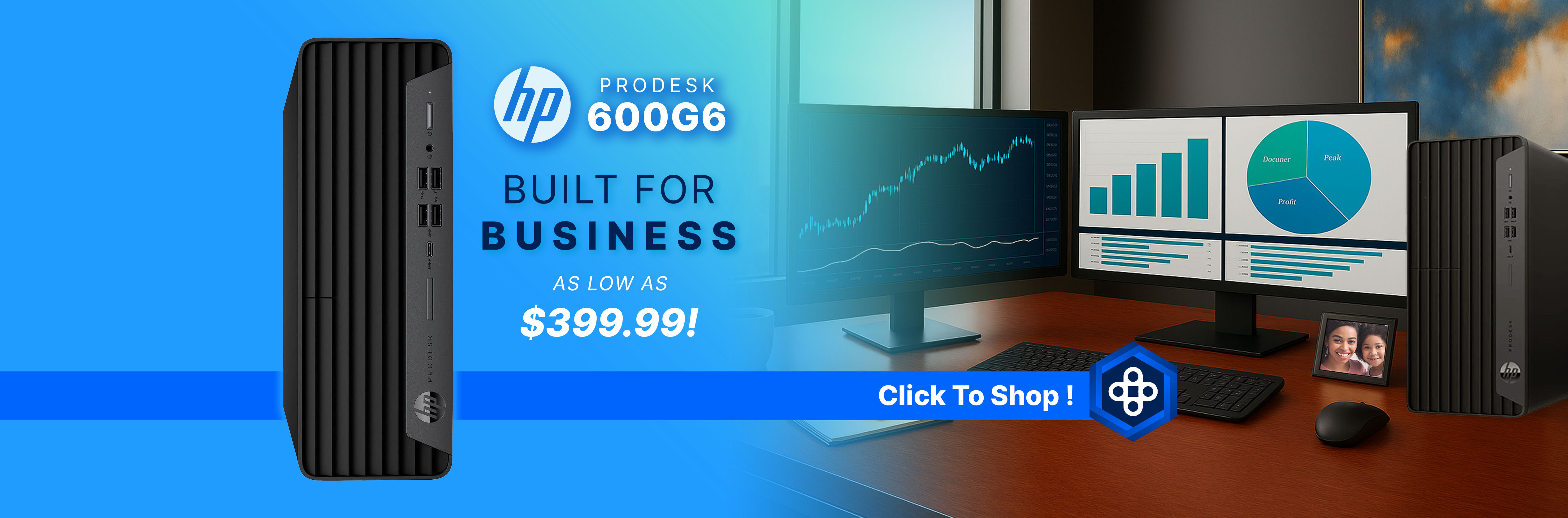 HP ProDesk 600G6 on a Desk