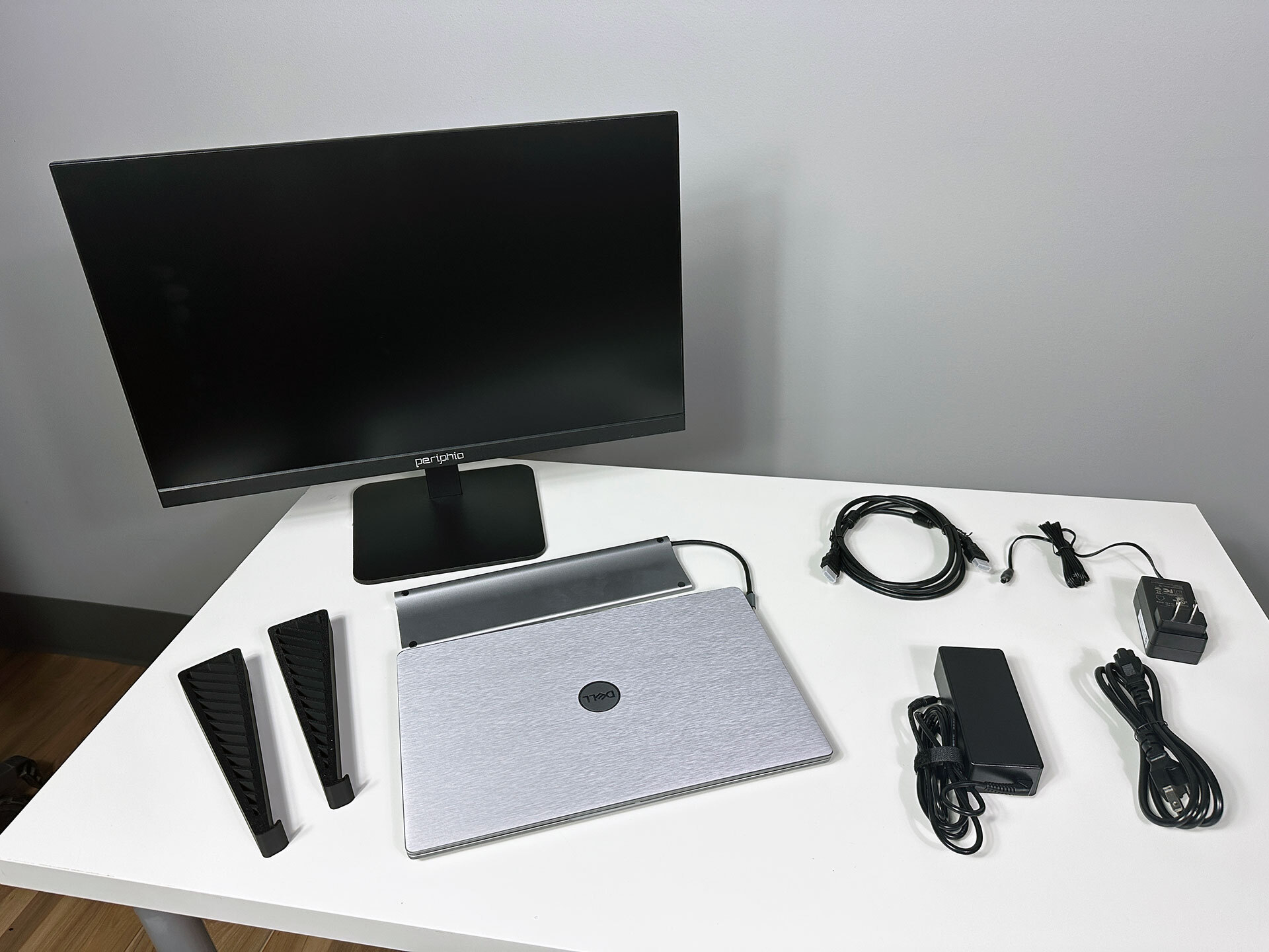 PC items on desk