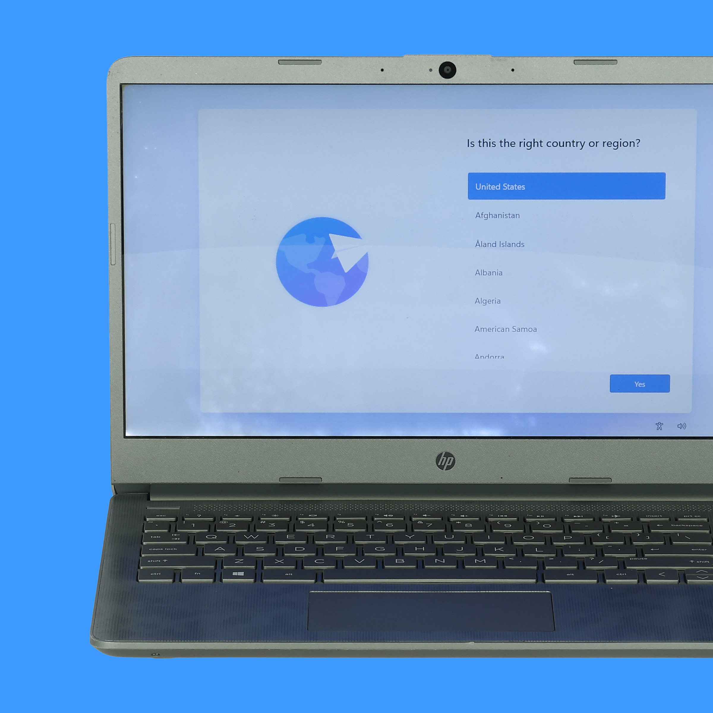 Damaged screen on a Dell laptop