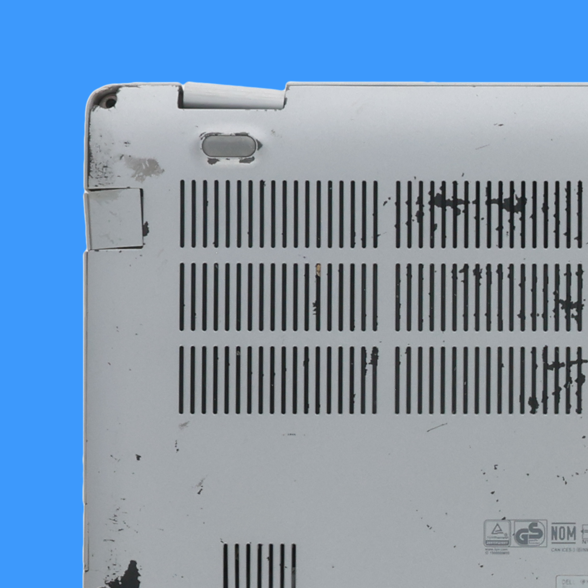 Damaged hinge of a Dell laptop