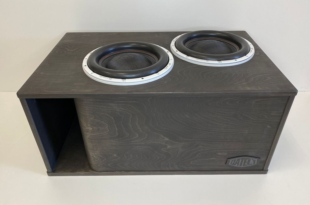 Gately Audio - 2 X 15” SUBWOOFER ENCLOSURE SUBS UP/PORT BACK- 7.0CF