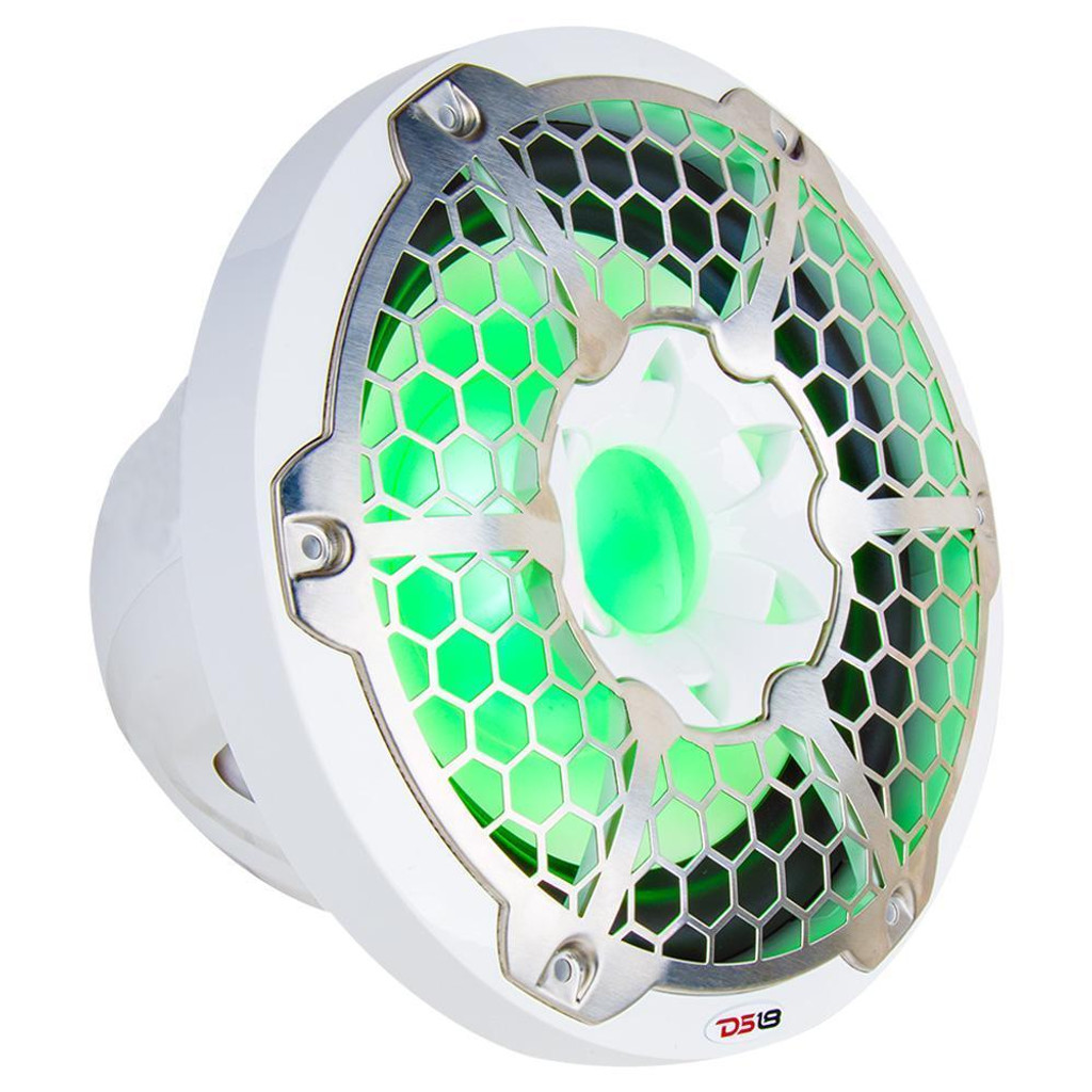 DS18 HYDRO 12" Marine Subwoofer with Integrated RGB Lights 700 Watts SVC 4-Ohm - White