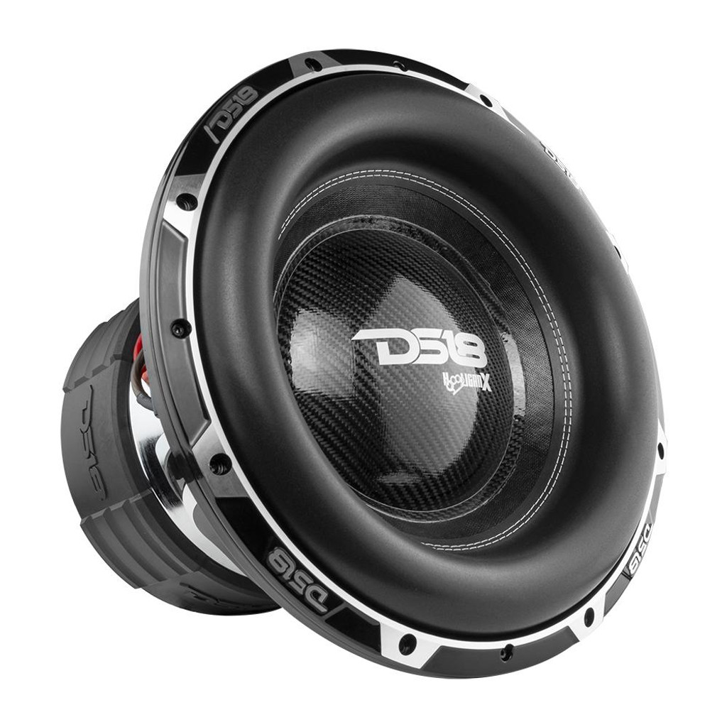 DS18 HOOLIGAN X Black Frame, High Excursion 15" Subwoofer 6000 Watts MAX 4" DVC 1-Ohm