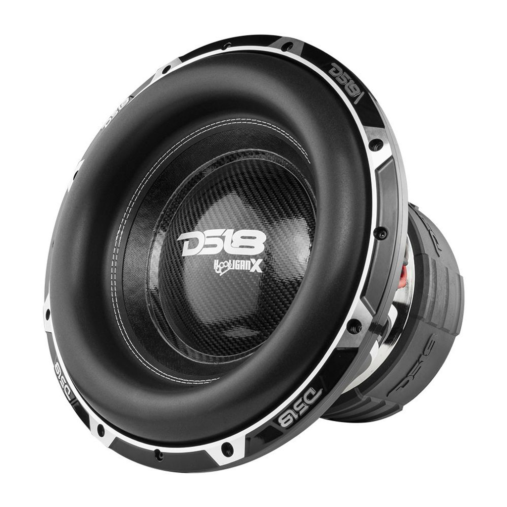 DS18 HOOLIGAN X Black Frame, High Excursion 15" Subwoofer 6000 Watts MAX 4" DVC 2-Ohms