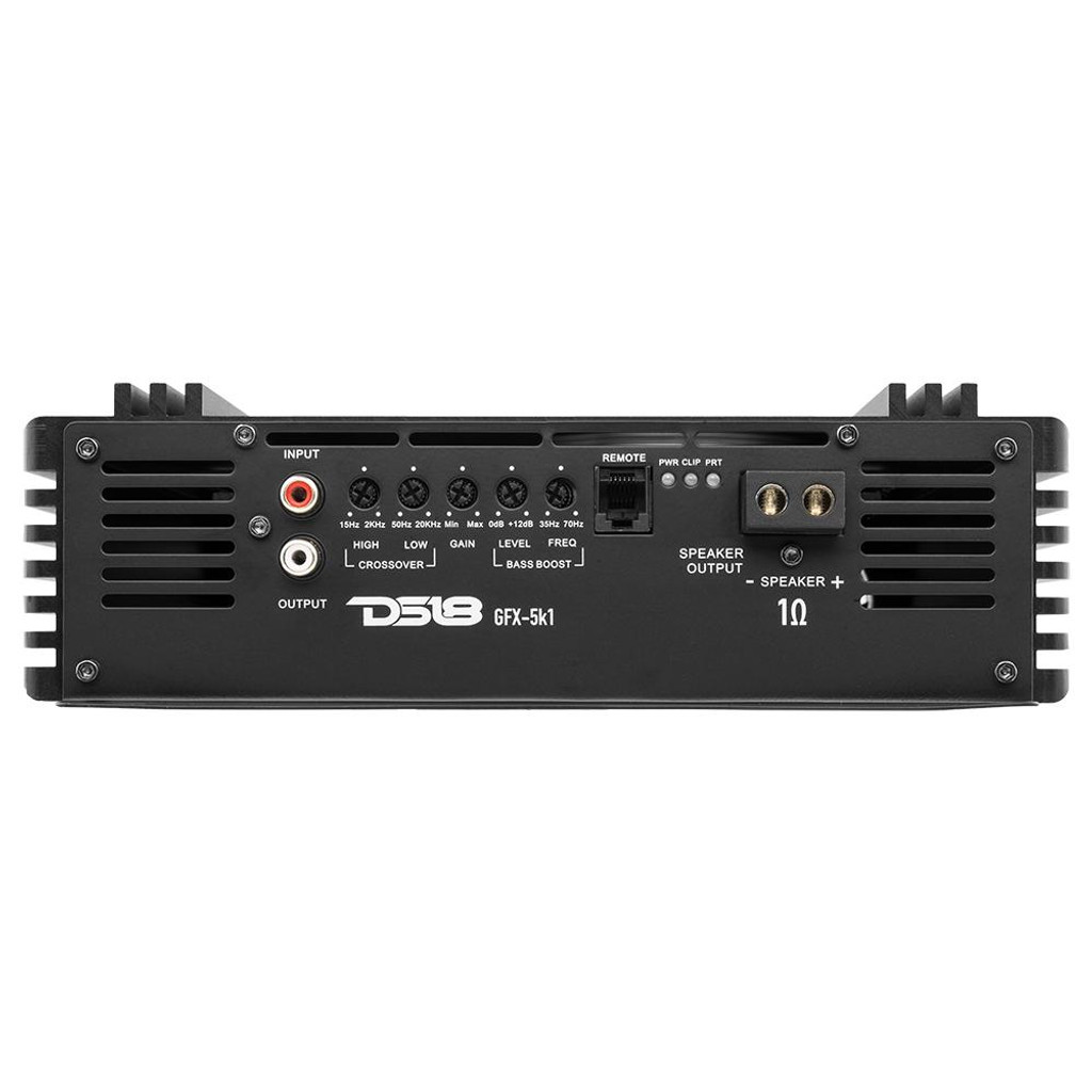 DS18 - GFX-5K1 PRO Full-Range Class D 1-Channel Monoblock Amplifier 5000 Watts RMS 1-Ohm