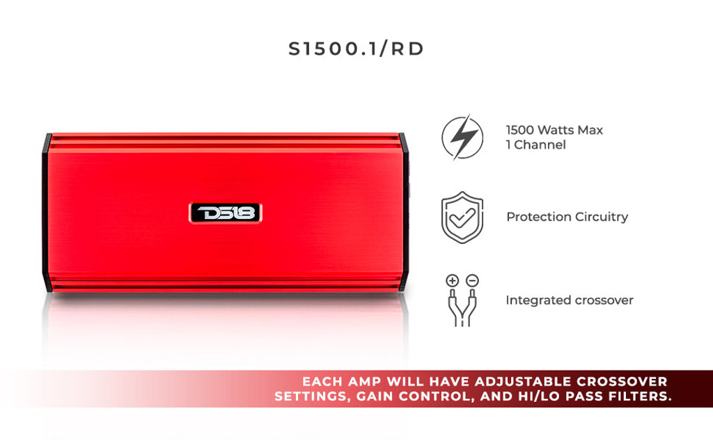 DS18 - LSE-210A Bass Package 2 x SLC-MD10 In a Ported Box with S-1500.1/RD Amplifier and 4-GA Amp Kit 800 Watts