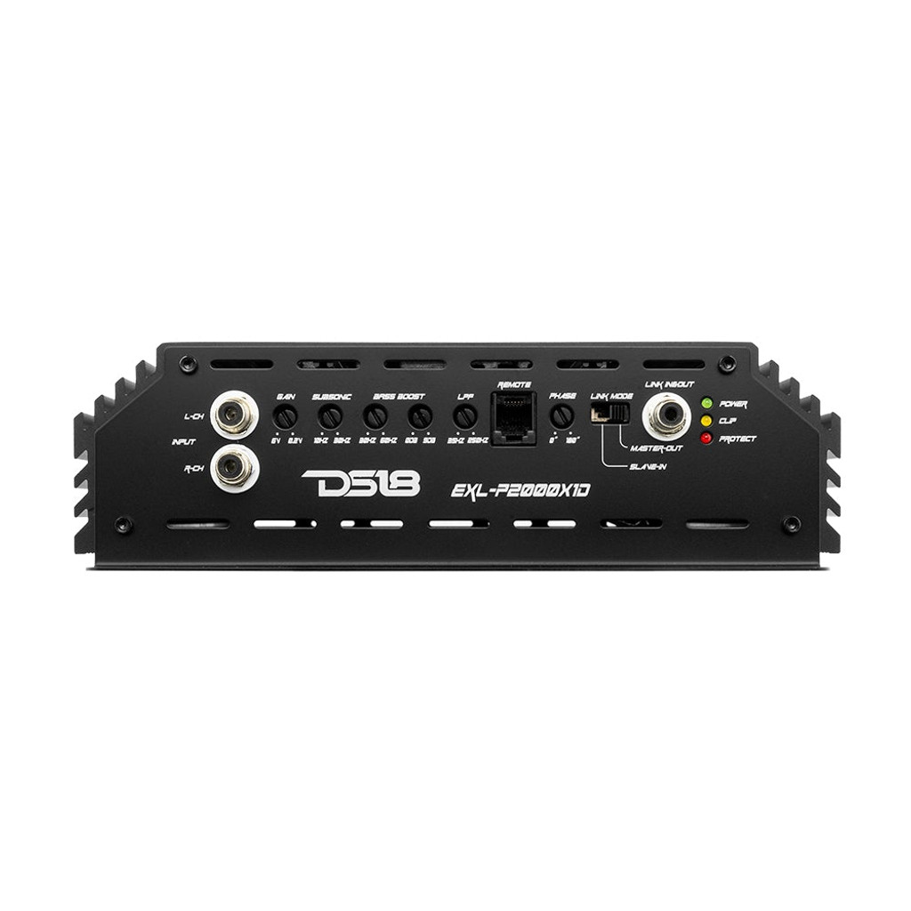 DS18 - EXL-P2000X1D 1-Channel Class D Car Amplifier 2000 Watts RMS 1-Ohm Made In Korea