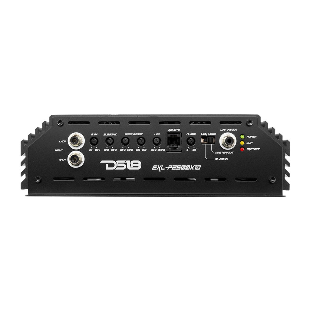 DS18 - EXL-P2500X1D 1-Channel Class D Car Amplifier 2500 Watts RMS 1-Ohm Made In Korea