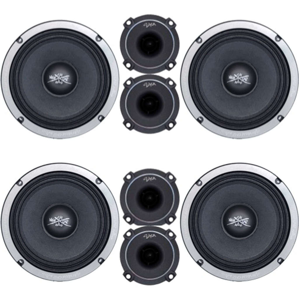 SHCA Pro Audio Package 4 EL84 8" Midrange Midbass Speakers & 4 PROTW2 Tweeters