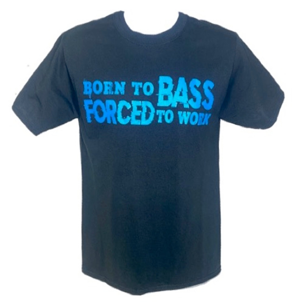 SHCA T-Shirt - Born to Bass - Black w/ Blue Logo