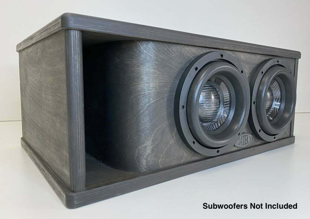 Gately Audio - 2 X 8" SUBWOOFER ENCLOSURE 1.5 CF - Sub Back/Port Back - SHORTY BOX