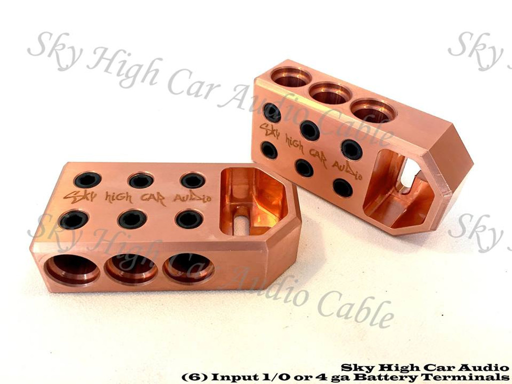Copper Sky High Car Audio 6 - 1/0 Copper Battery Terminals
