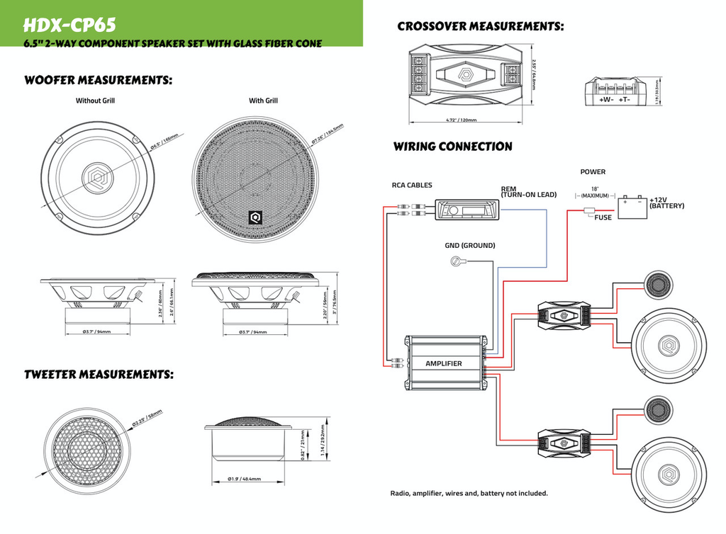 Soundqubed HDX Series 6.5" Component Set (Pair)