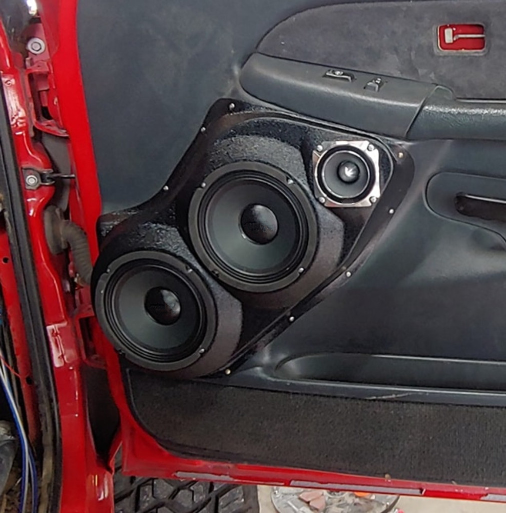 Custom Speaker Pods Dual 6-1/2″+ Single 3-1/2″ for Front Door 00-06 GM Full Size Truck Speaker Pods Custom Speaker Pods