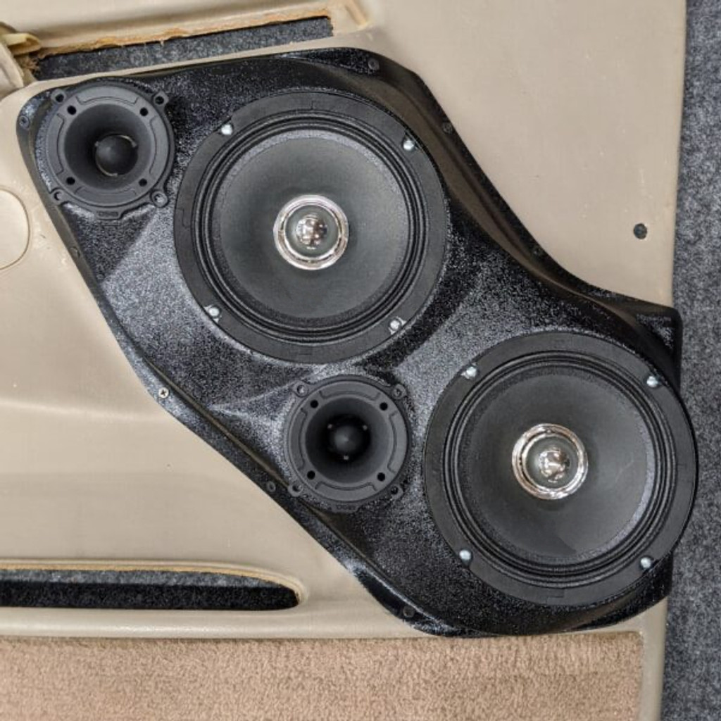 Custom Speaker Pods Dual 6-1/2″+ Dual 3-1/2″ for Front Door 00-06 GM Full Size Truck Speaker Pods Custom Speaker Pods