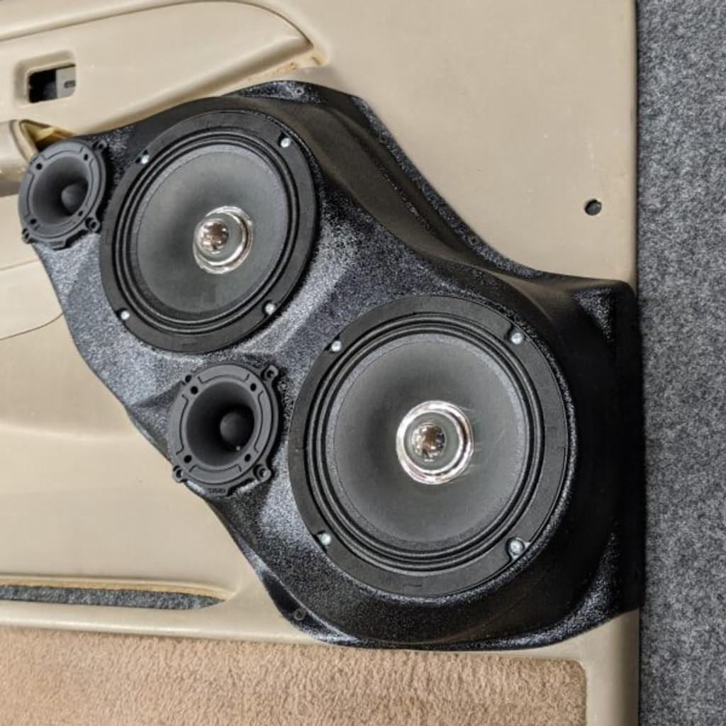 Custom Speaker Pods Dual 6-1/2″+ Dual 3-1/2″ for Front Door 00-06 GM Full Size Truck Speaker Pods