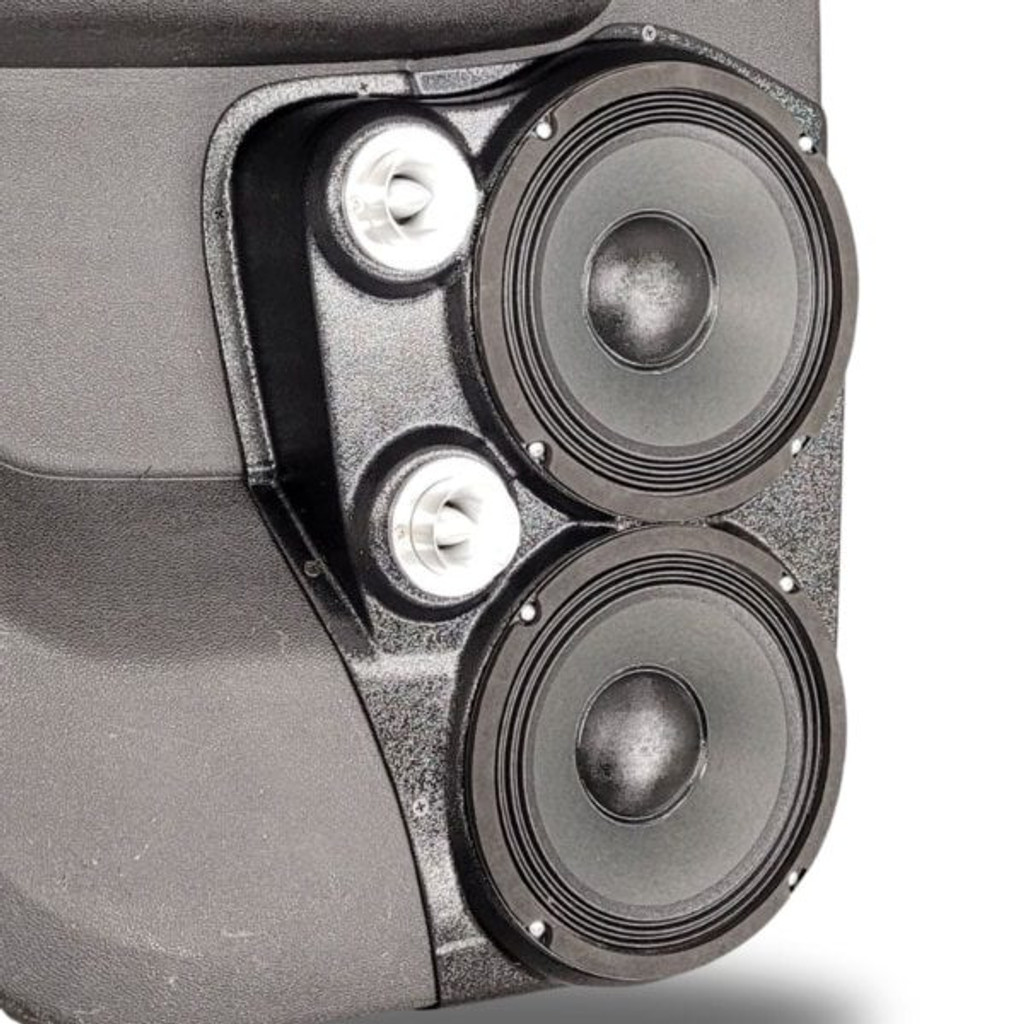 Custom Speaker Pods Dual 8″+ Dual Tweeter for Rear Door 07-14 GM Full Size Truck Upper Handle Speaker Pods Custom Speaker Pods