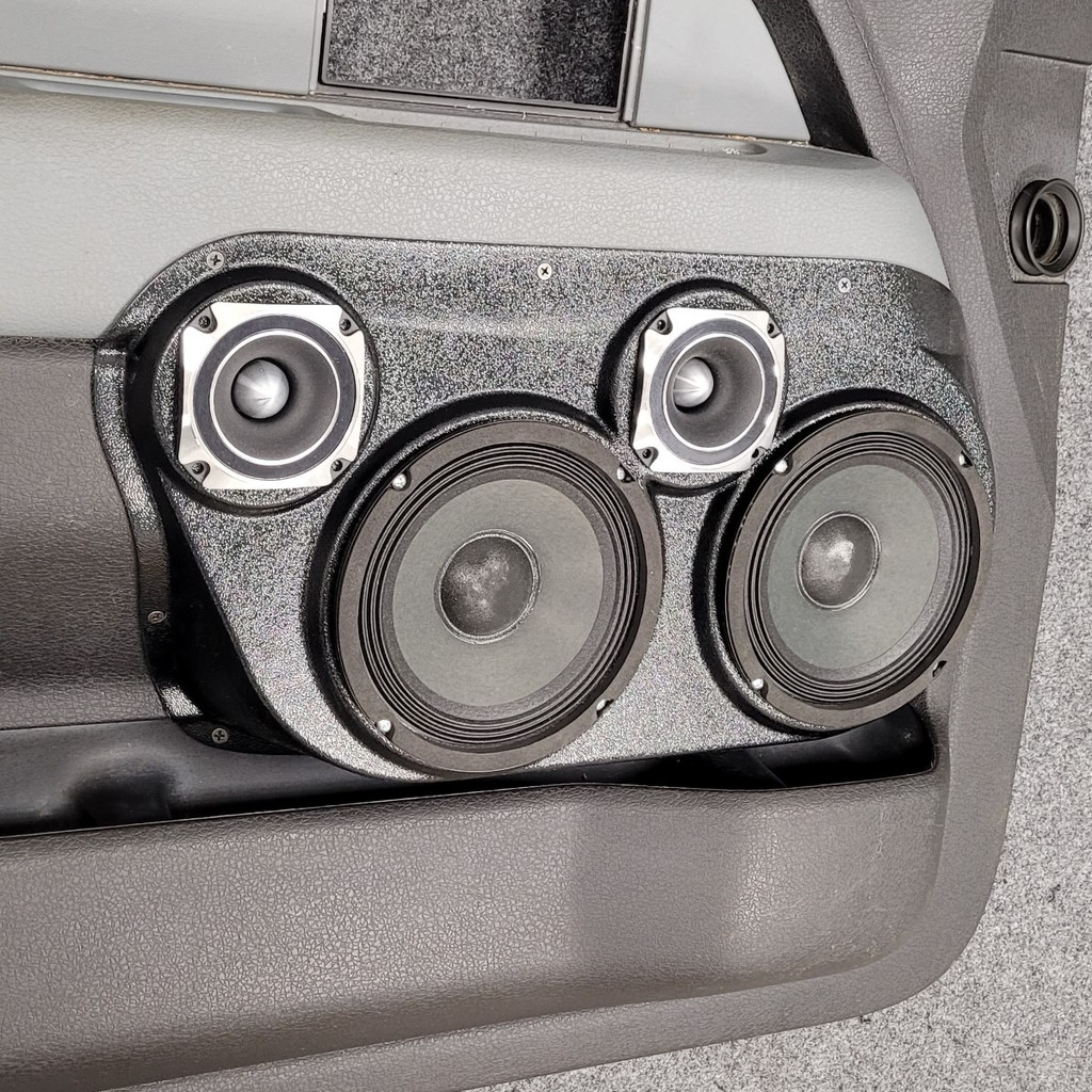 Custom Speaker Pods Dual 6-1/2″+ Dual 3-1/2″ for Front Door 09-14 Ford F-150 Speaker Pods Custom Speaker Pods