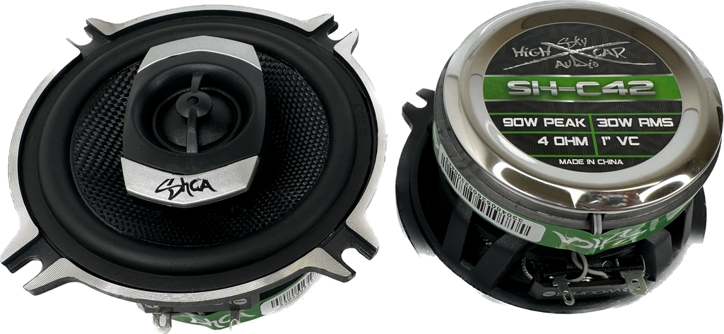 SHCA - C42 4" 2-way Coaxial Speakers (Pair) Sky High Car Audio