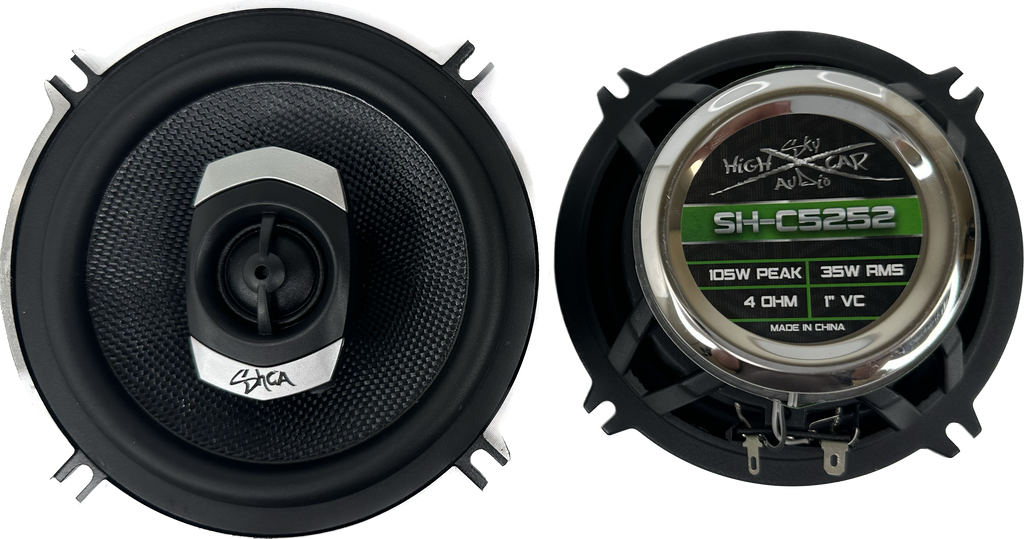 SHCA - C525 5.25" 2-way Coaxial Speakers (Pair) With Glass Fiber Cone