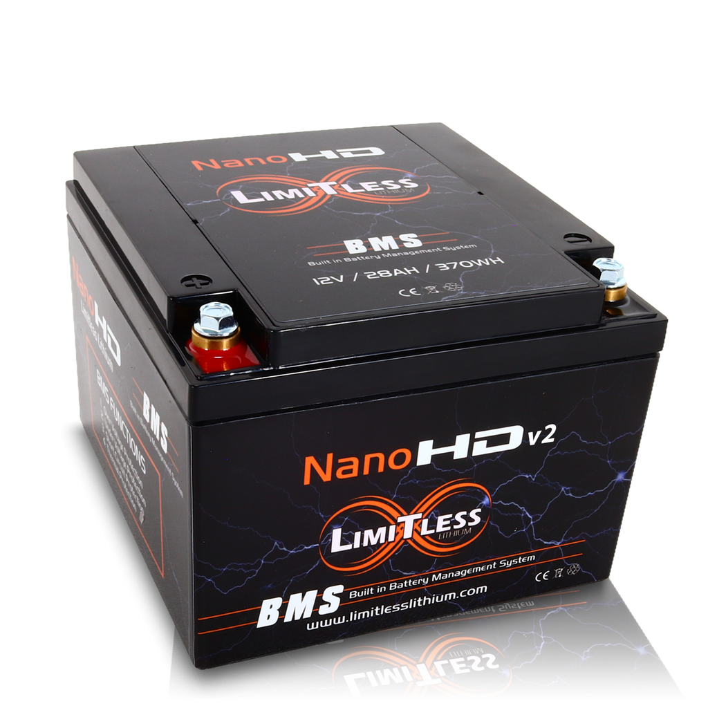 Nano -HDv2 30AH Motorcycle / Powersports Battery Limitless Lithium Batteries and Chargers