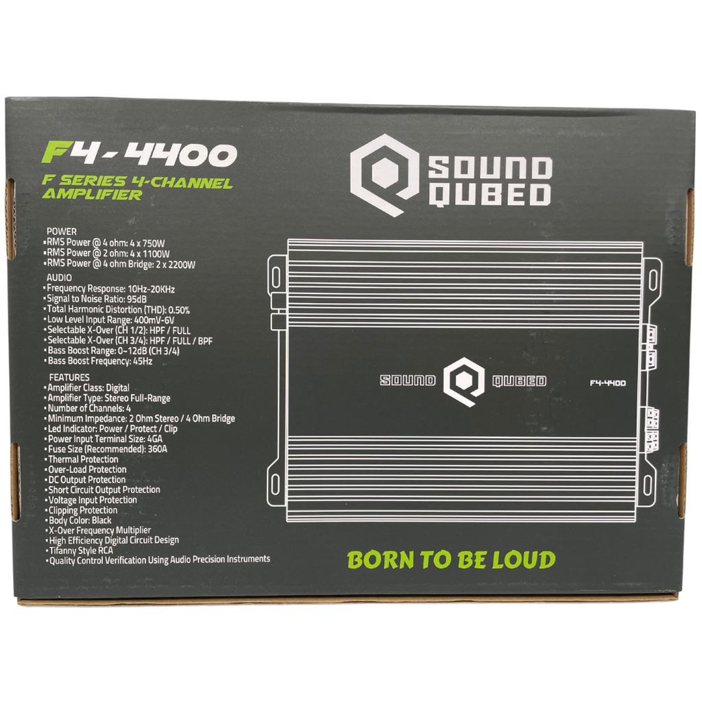 SoundQubed 4400 Watt F4-4400 Full Bridge 4 Channel Amplifier SoundQubed