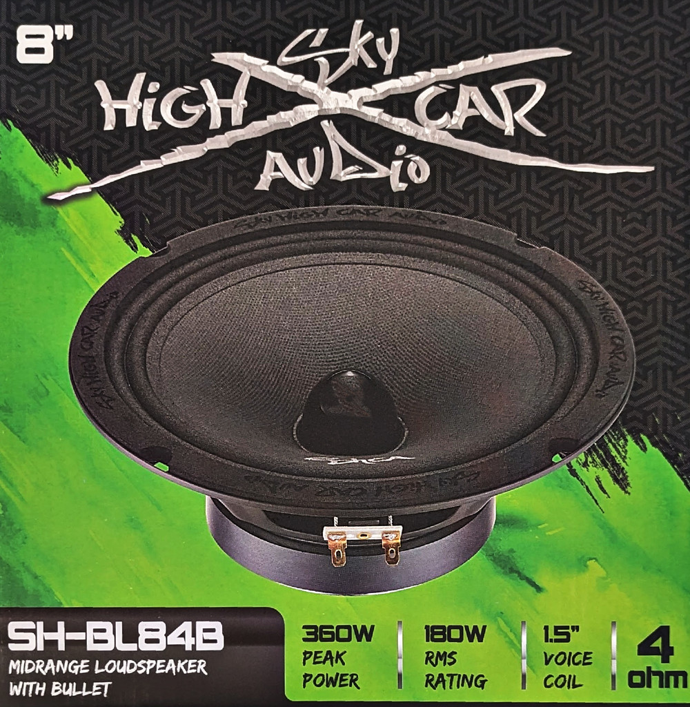Sky High Car Audio SH-BL84 8" 4 ohm Bullet Midrange Loudspeaker Sky High Car Audio