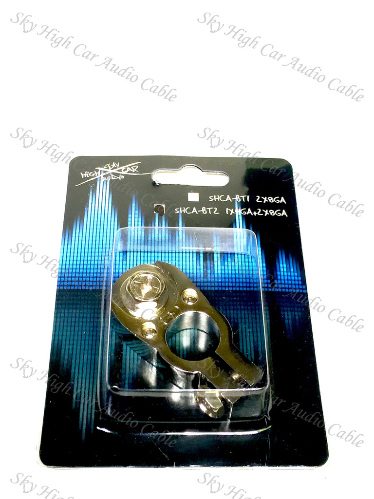 Positive Battery Terminal Ring Terminal/ (2) 8 ga Output Set Screw SAE Post