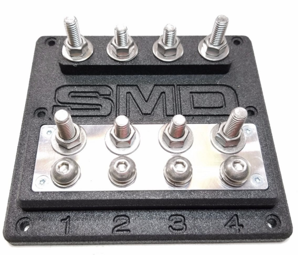 SMD Quad XL ANL Fuse Block Cover W/ Integrated SMD VM-1 Volt Meter