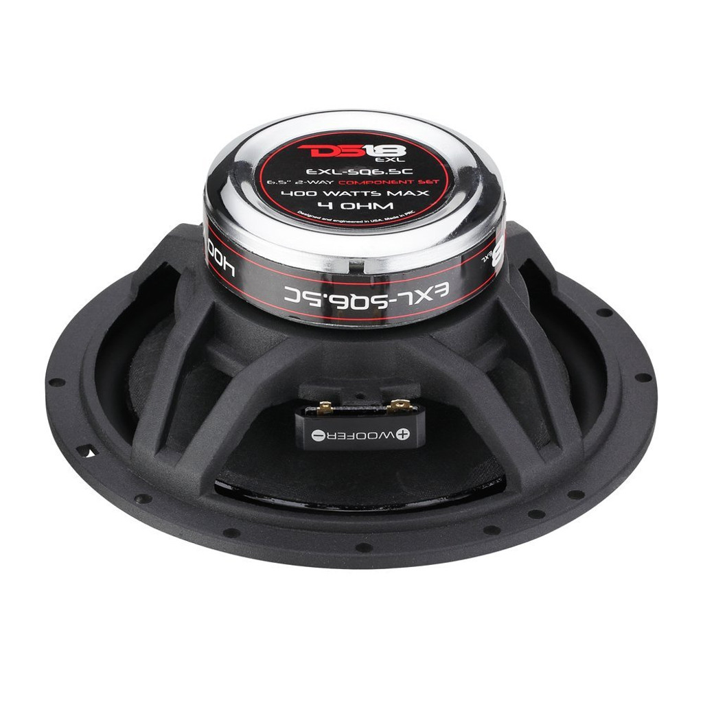 DS18 6.5" Inch 2 Way 400 Watts Max Component Speaker Set EXL-SQ6.5C 4 Ohm