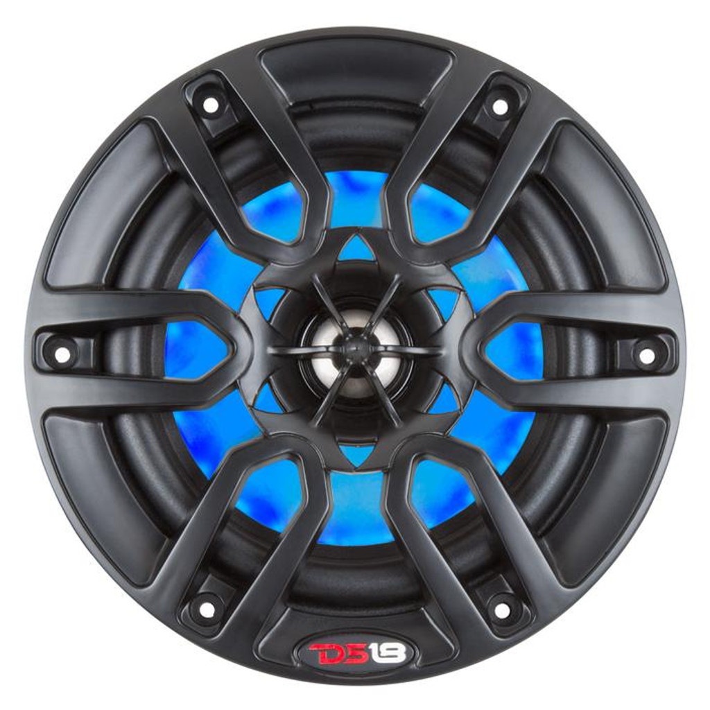 NXL6 HYDRO 6.5" 2-WAY MARINE SPEAKERS WITH INTEGRATED RGB LED LIGHTS 300 WATTS MATTE BLACK (PAIR)