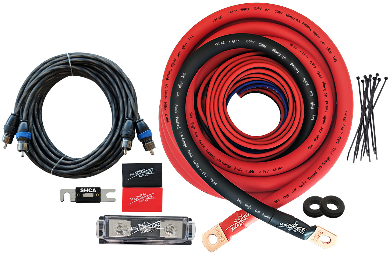 Sky High Car Audio 1/0 OFC Amp Kit | Car Audio Amp Kit