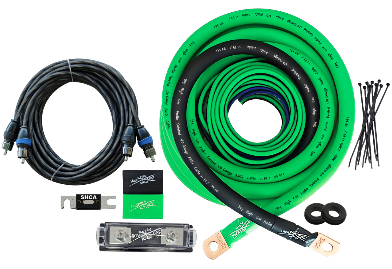 Sky High Car Audio 1/0 OFC Amp Kit | Car Audio Amp Kit