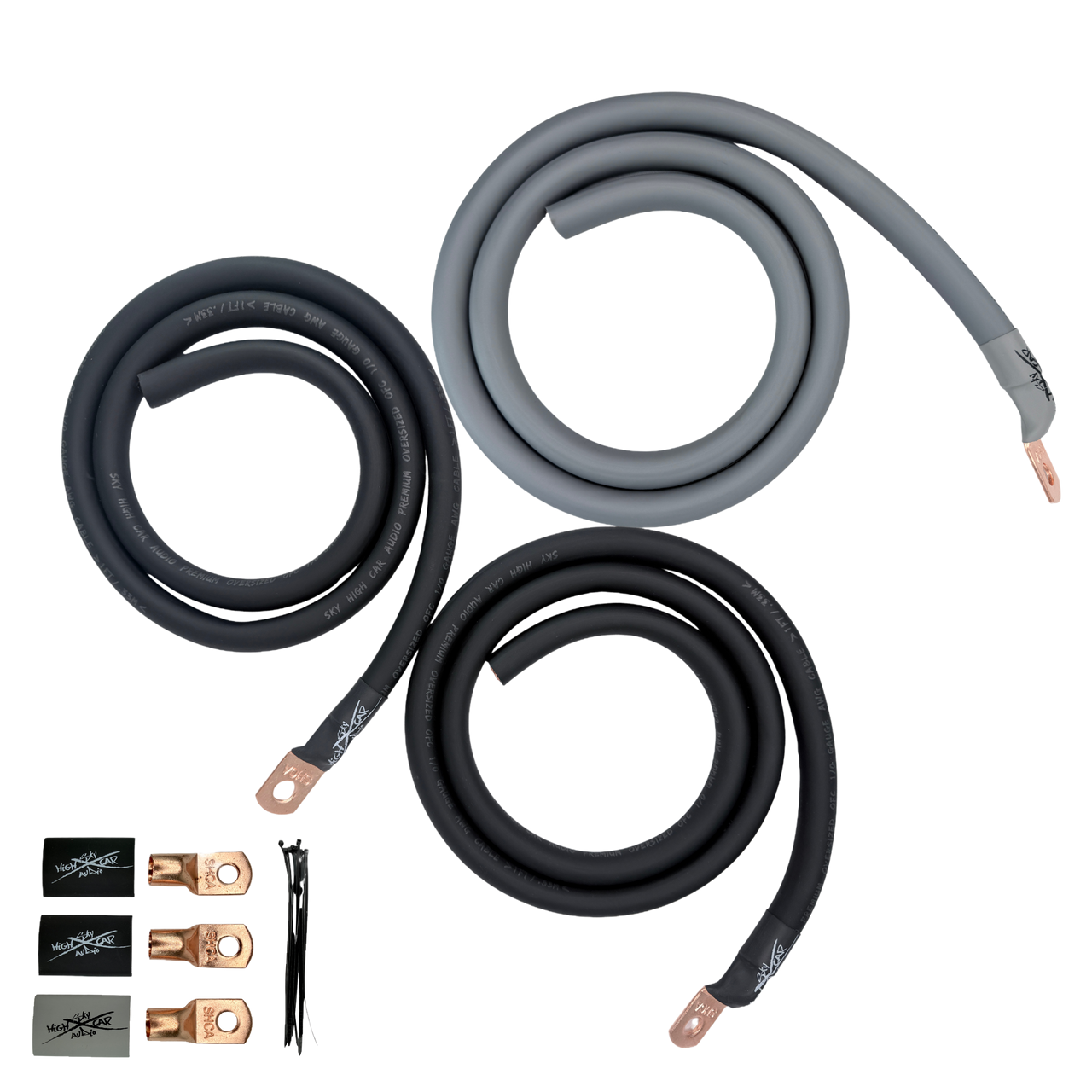 Sky High Car Audio OFC 1/0 Big 3 - Silver