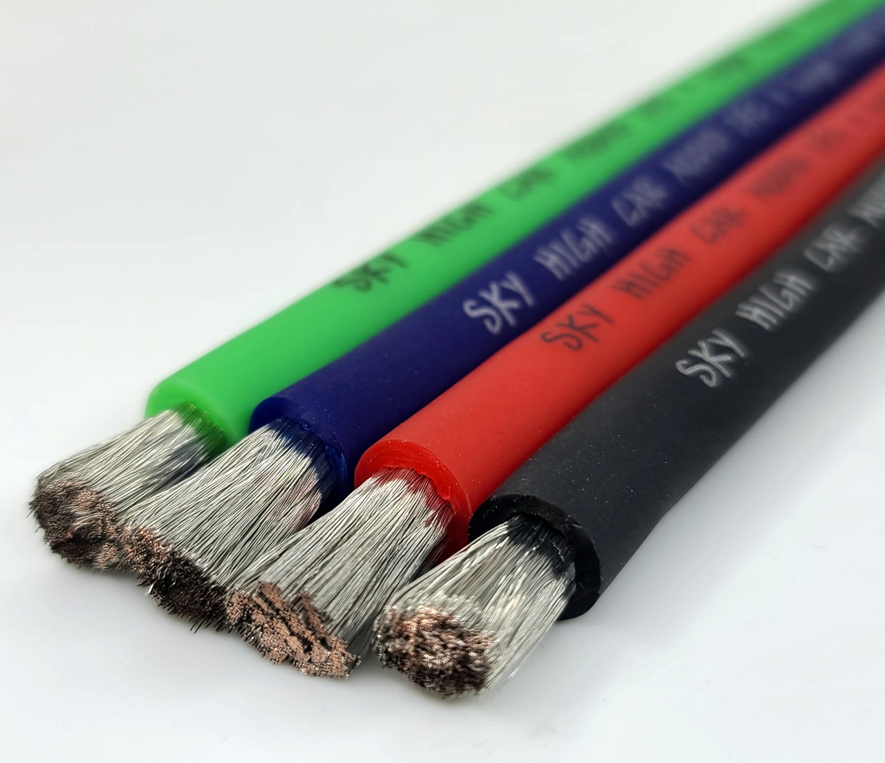 Sky High Car Audio 25ft 4 Gauge OFC Lime Green Power/Ground Wire – OFC AWG