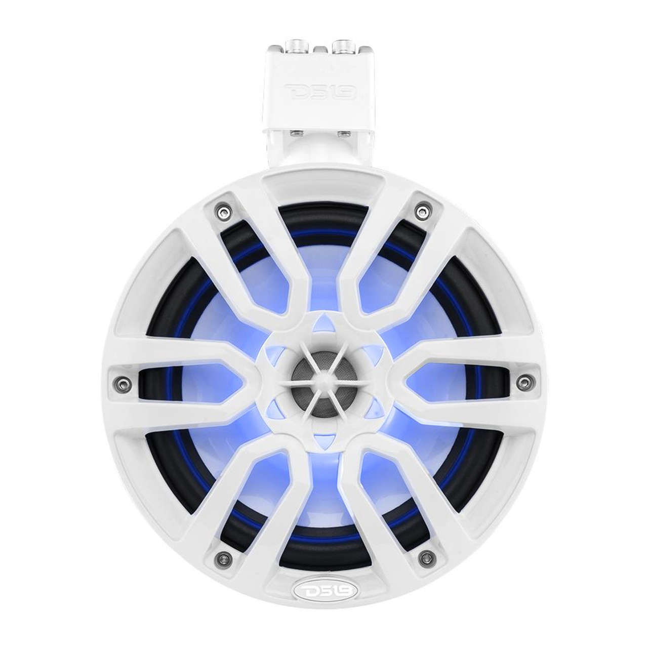 DS18 HYDRO 8" Marine Towers with Integrated RGB LED Lights 375 Watts (Pair) - White