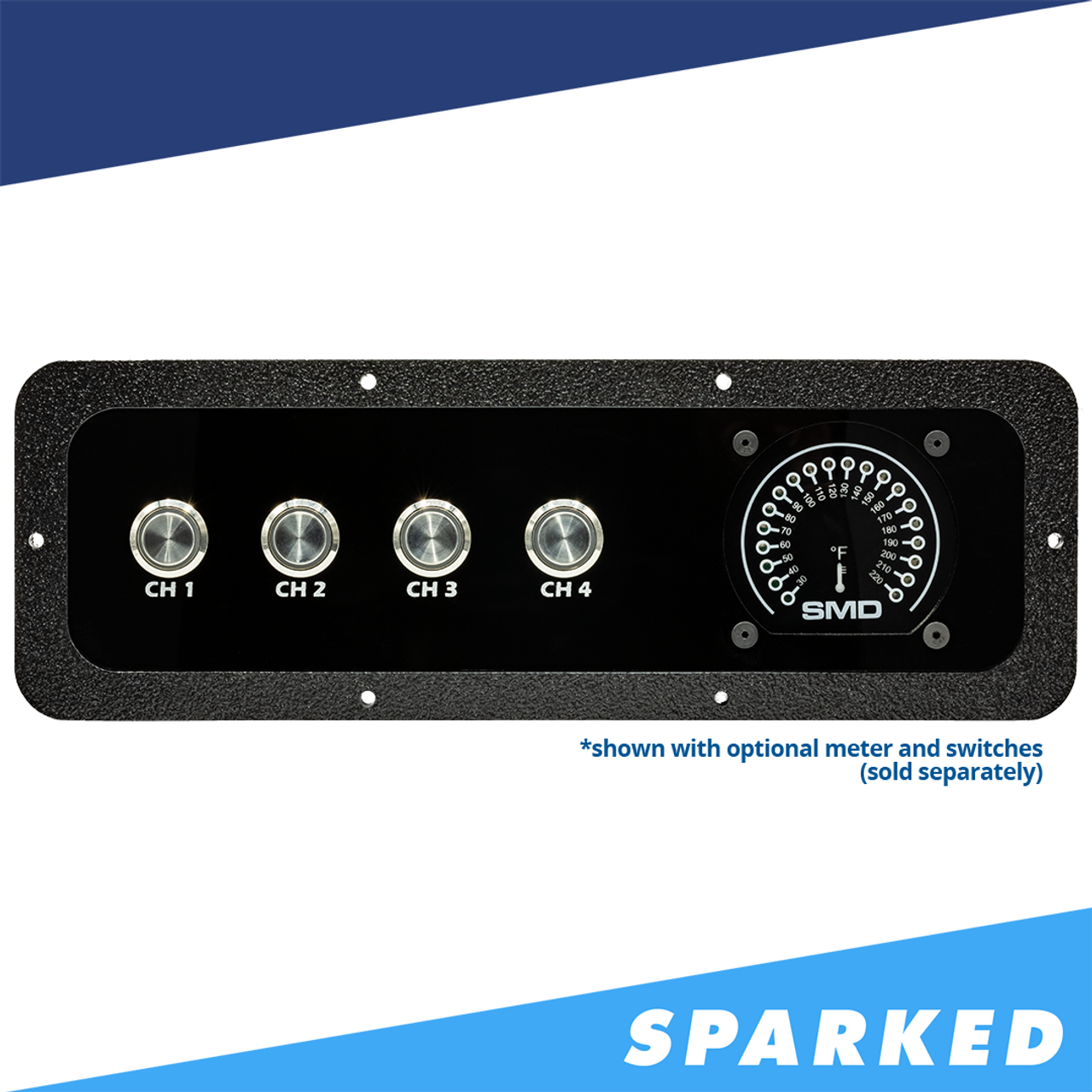 Sparked Innovations Switch Panel With Single SMD Meter for GM or Chevrolet Trucks 2003 - 2007 