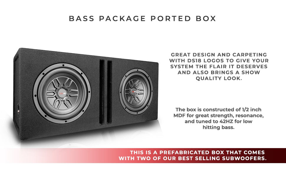 DS18 - LSE-210A Bass Package 2 x SLC-MD10 In a Ported Box with S