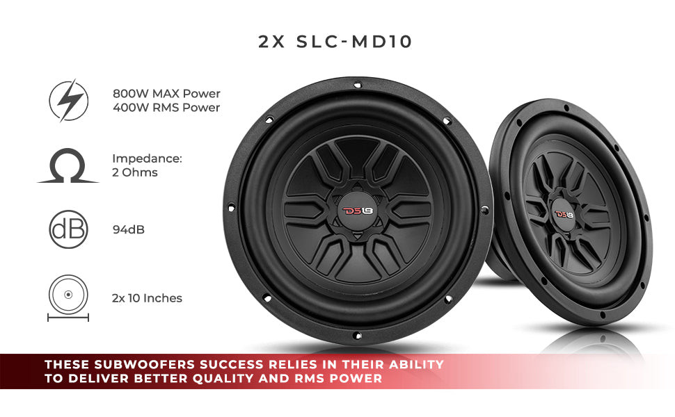 DS18 - LSE-210A Bass Package 2 x SLC-MD10 In a Ported Box with S